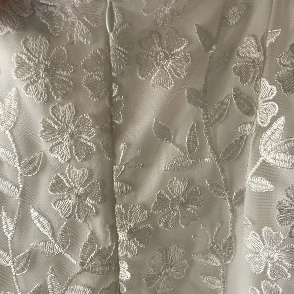 Lulu’s Ivory Floral Embroidered Ruffled Mini Cocktail Dress - Picture 5 of 13